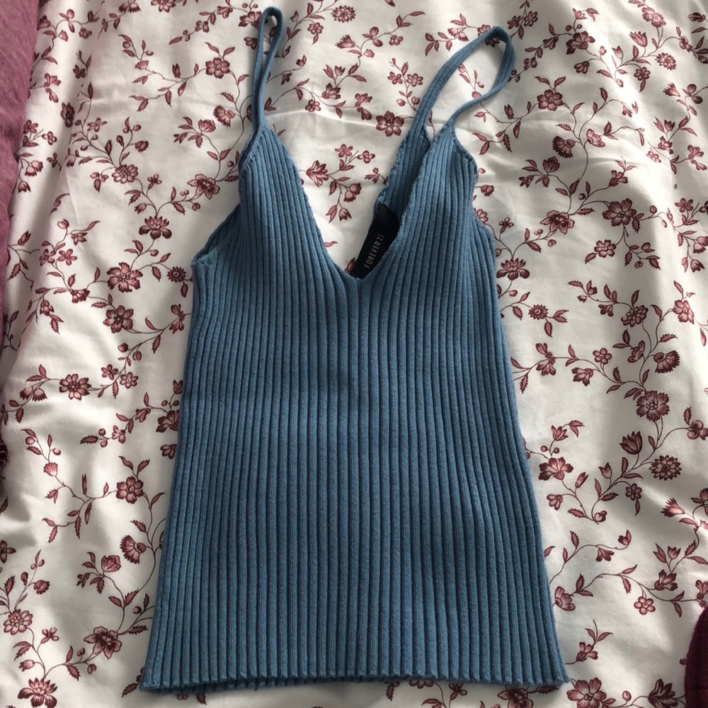 Slim knit crop top